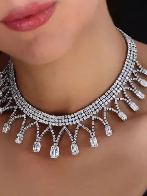 Glamorous Crystal Rhinestone Necklace MSE00135