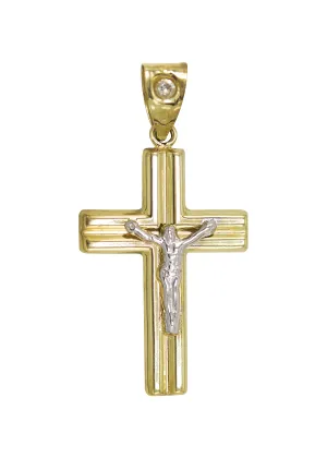 Gold 10K Gold Cross Pendant  |  Customizable Size