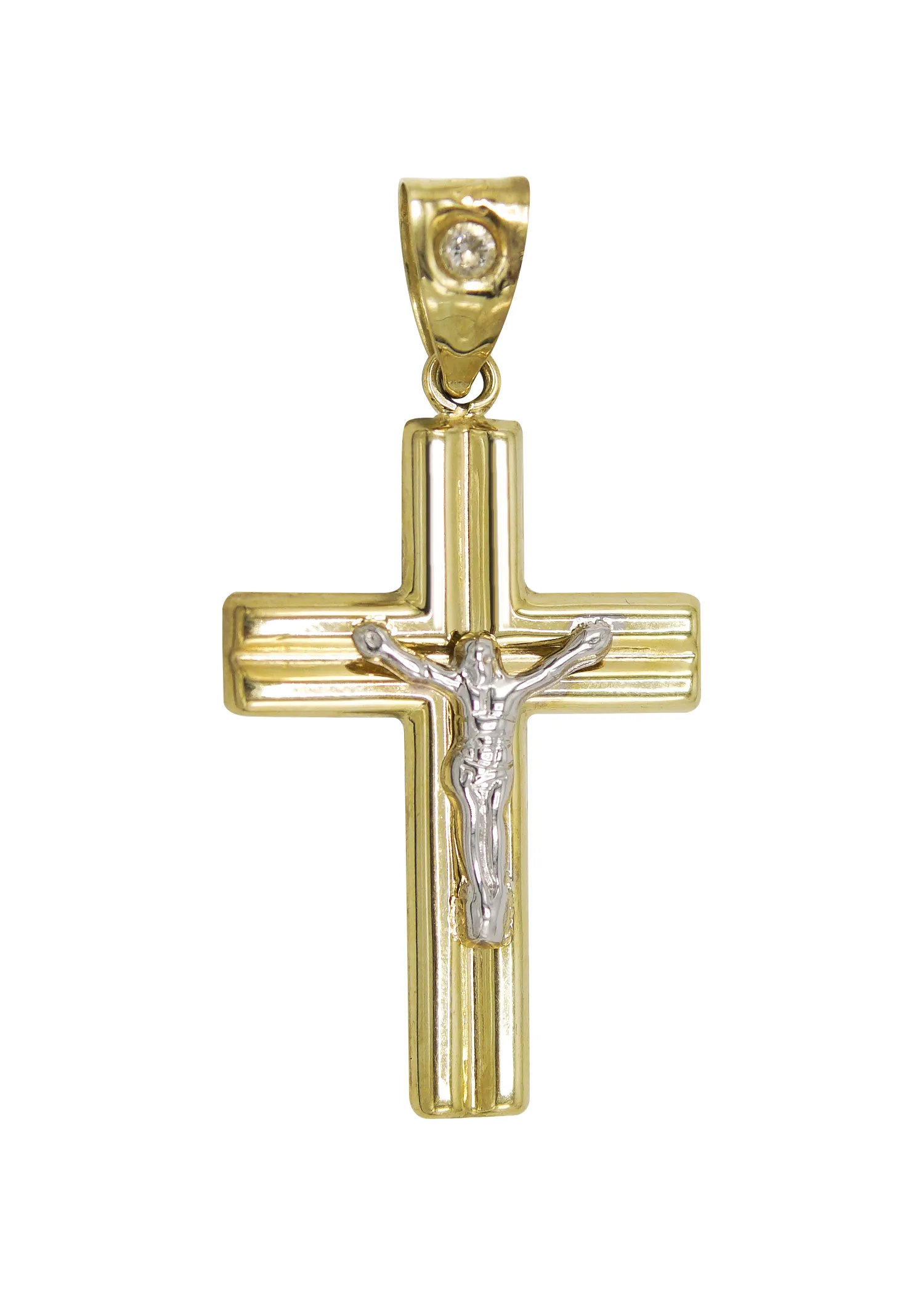 Gold 10K Gold Cross Pendant  |  Customizable Size