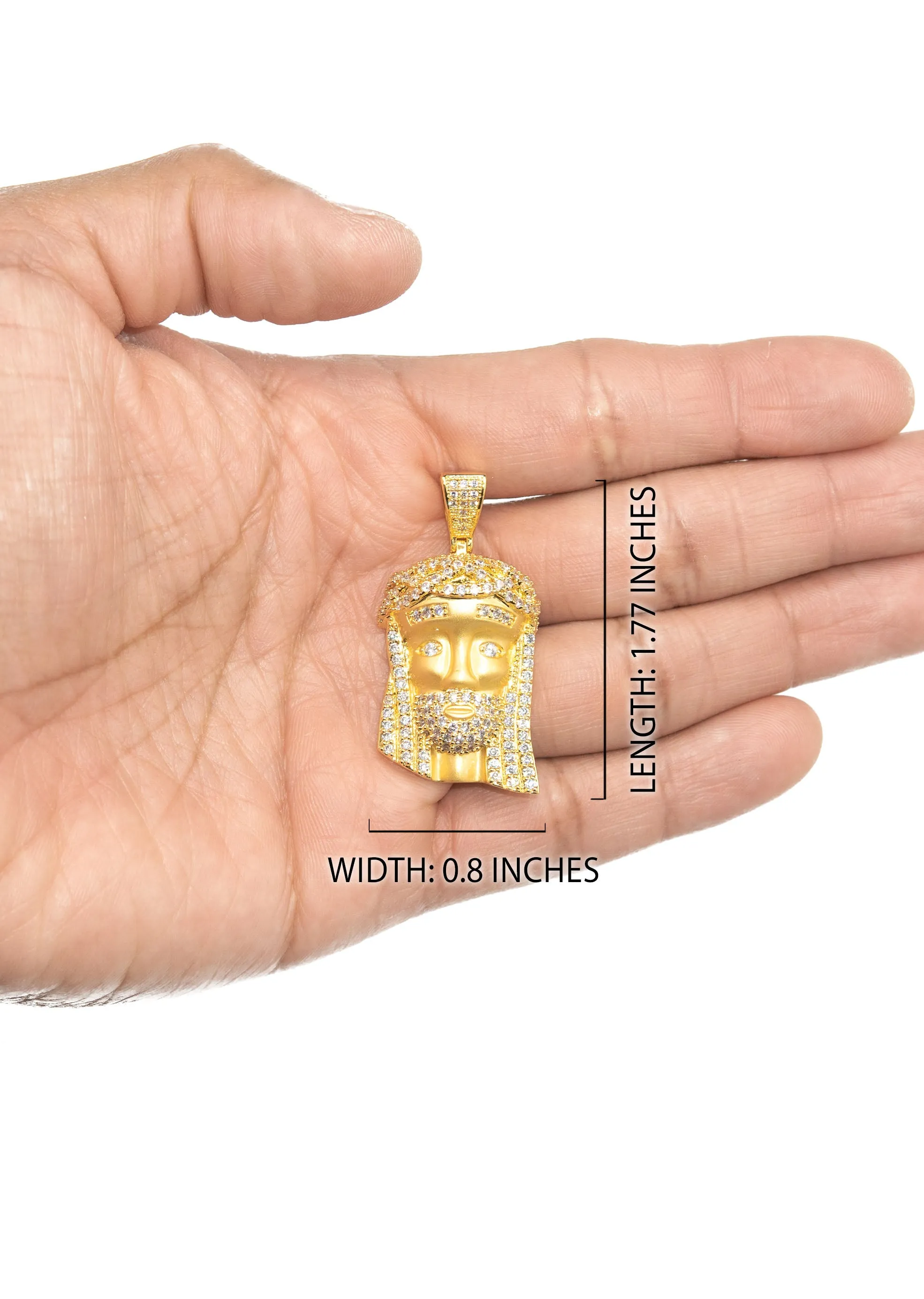 Gold Jesus Head Pendant | 10.8 Grams