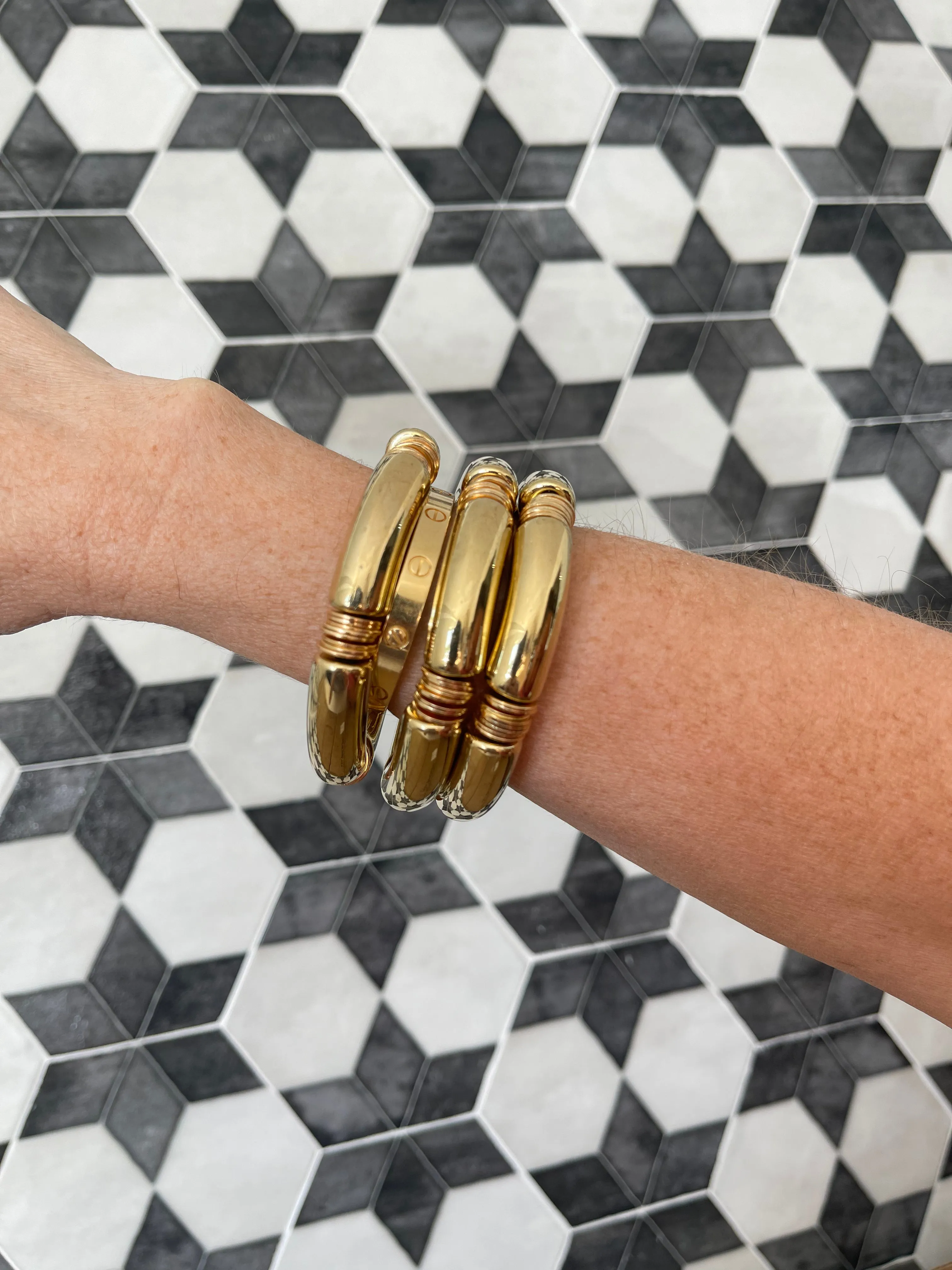 Gold Stretch Metallic Bracelet