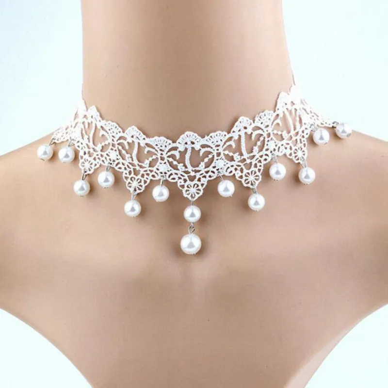 Gothic Punk Lace Choker Necklace For Women Fashion Retro Clavicle Chain Halloween Collar Choker Steampunk Jewelry Gift for Girl