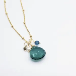 Green Quartz Drop Necklace