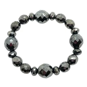 Grey Metallic Fire Polish Crystal Bracelet