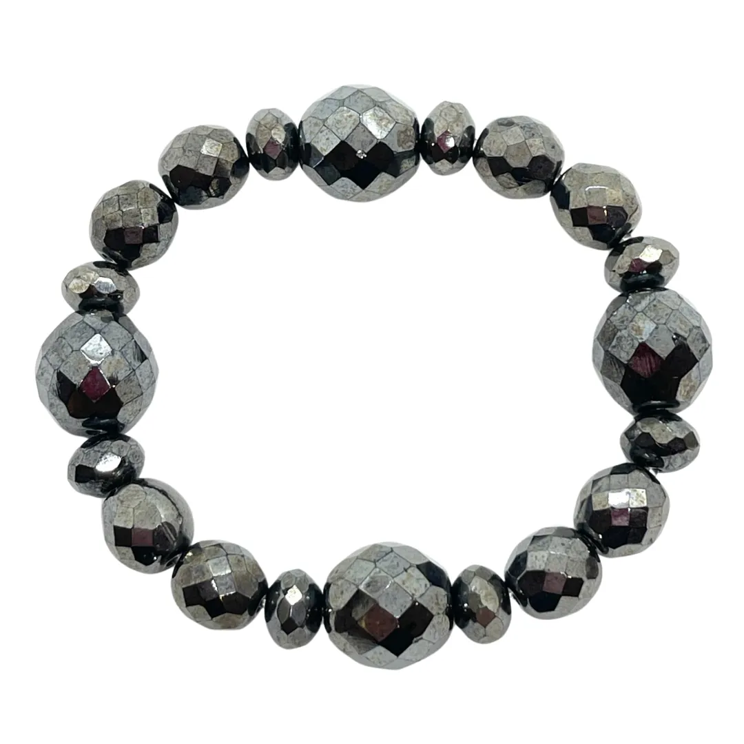 Grey Metallic Fire Polish Crystal Bracelet