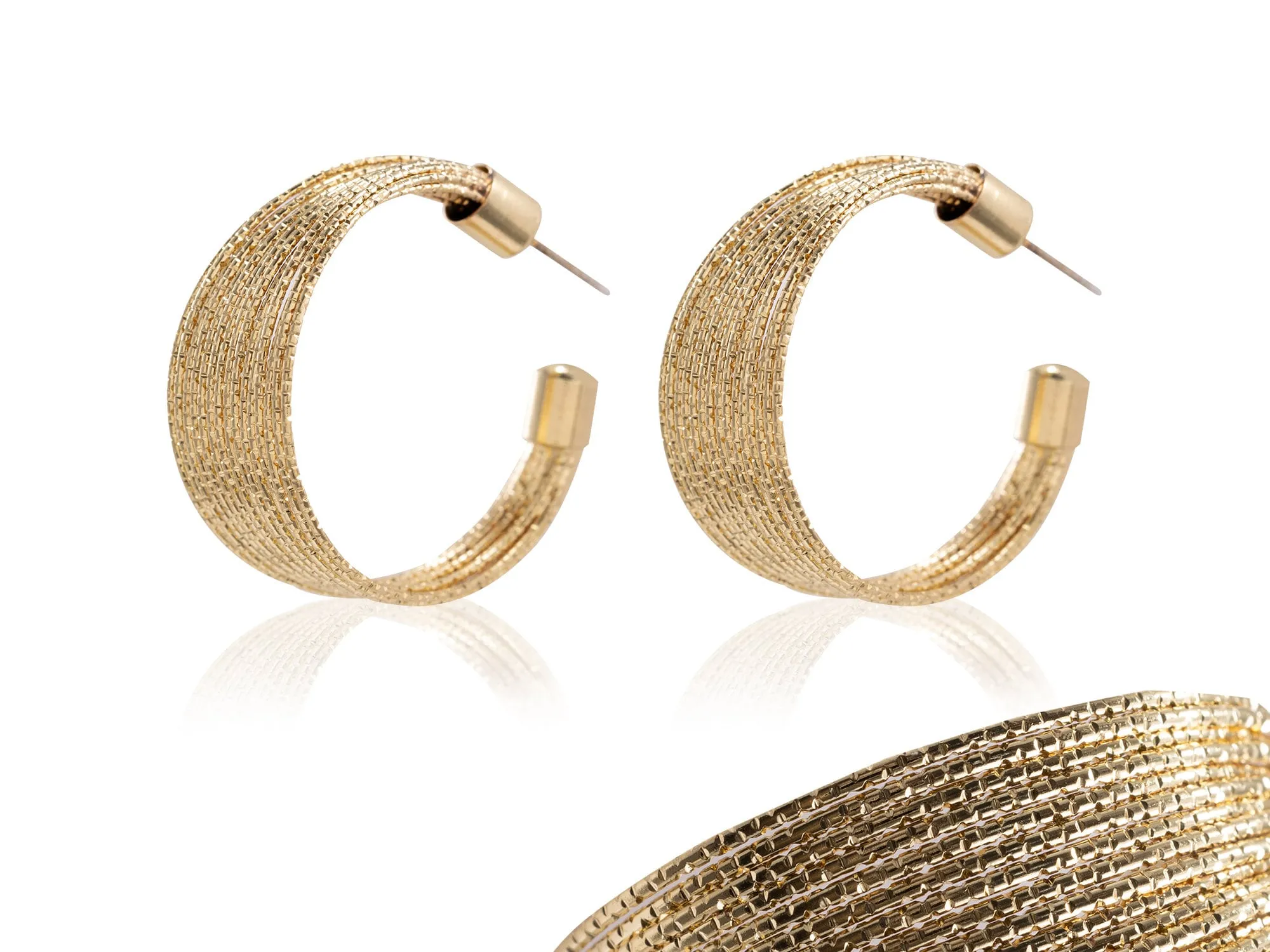 Hoop Earrings Textured