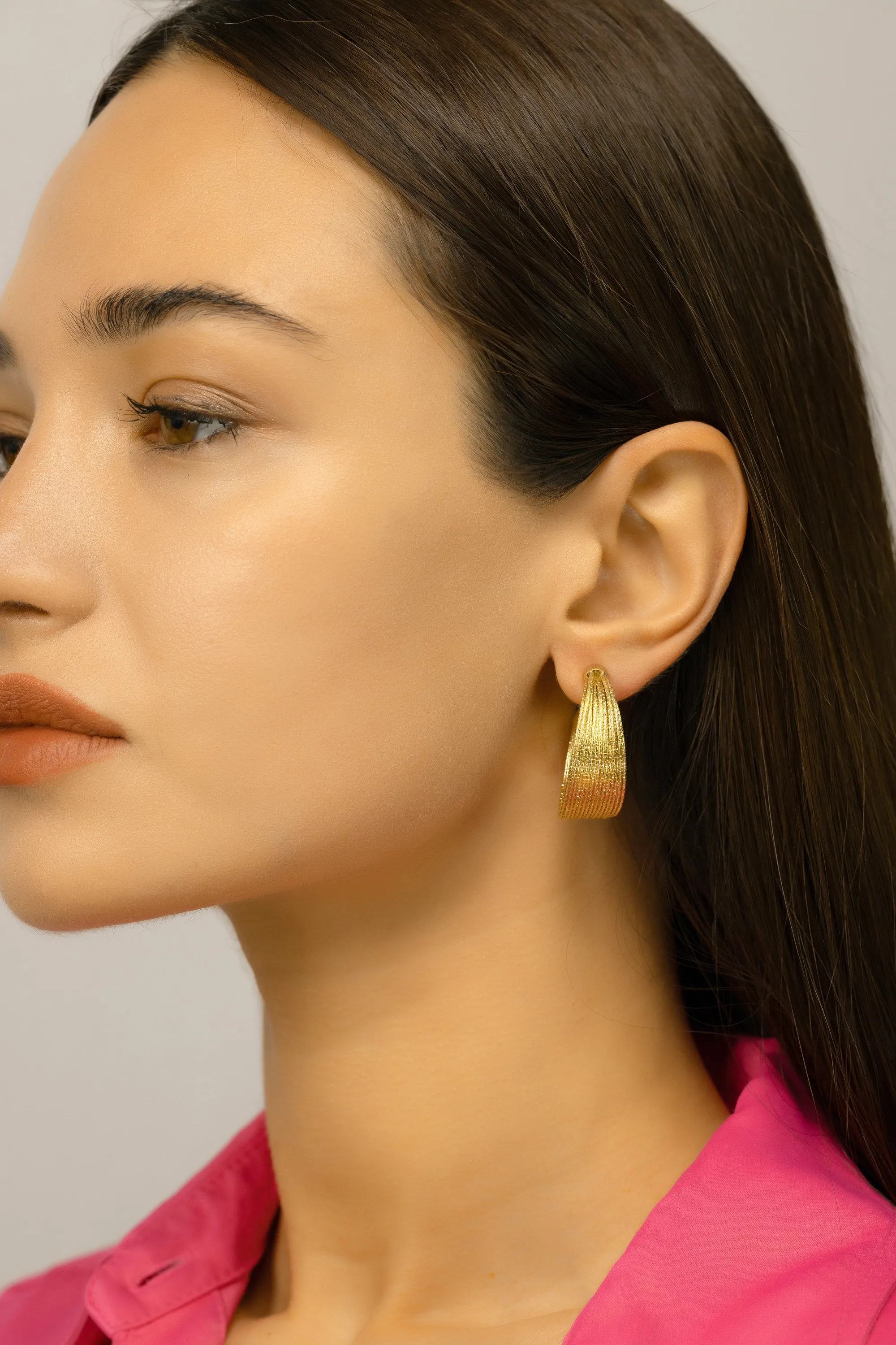 Hoop Earrings Textured