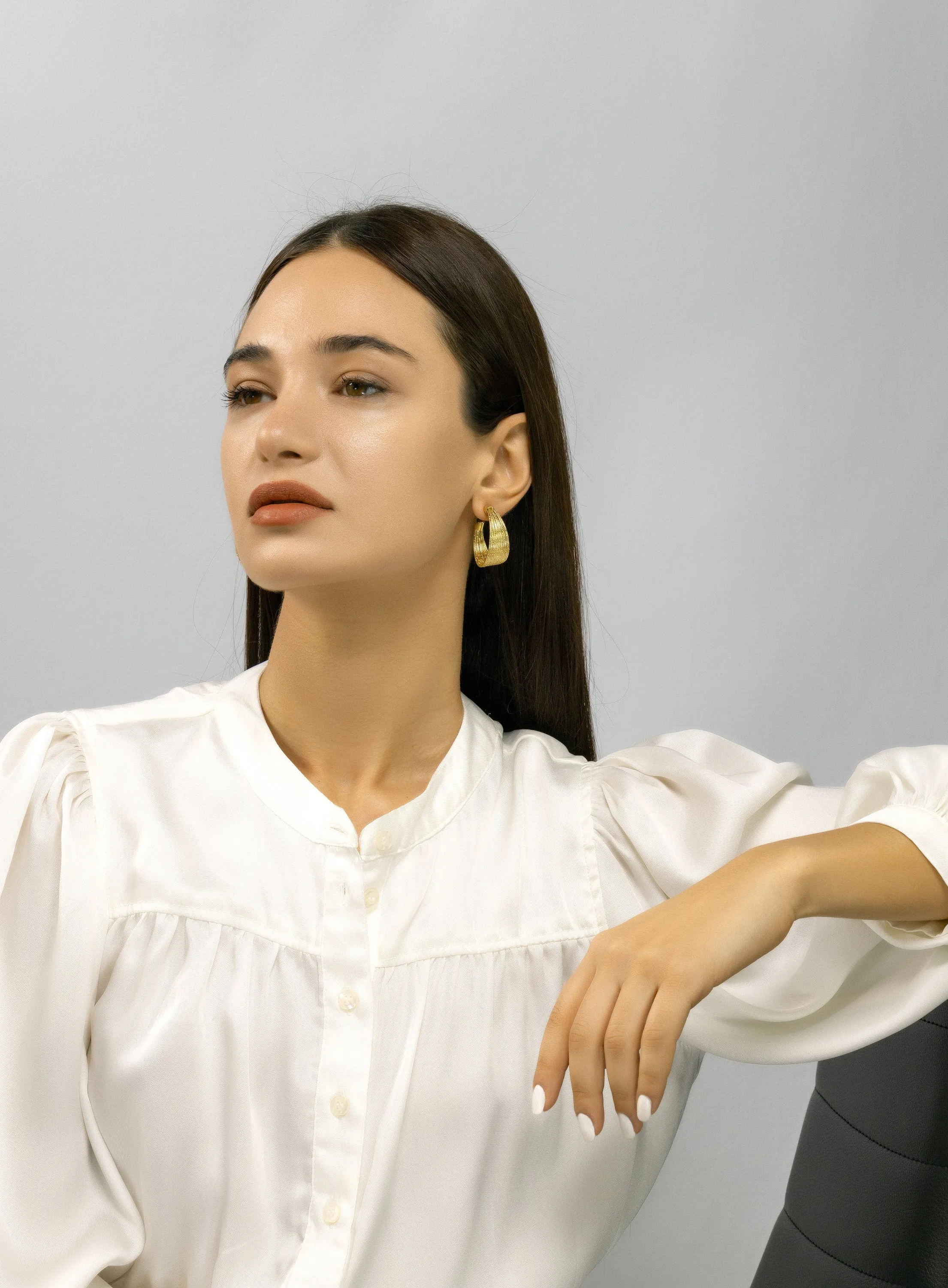 Hoop Earrings Textured