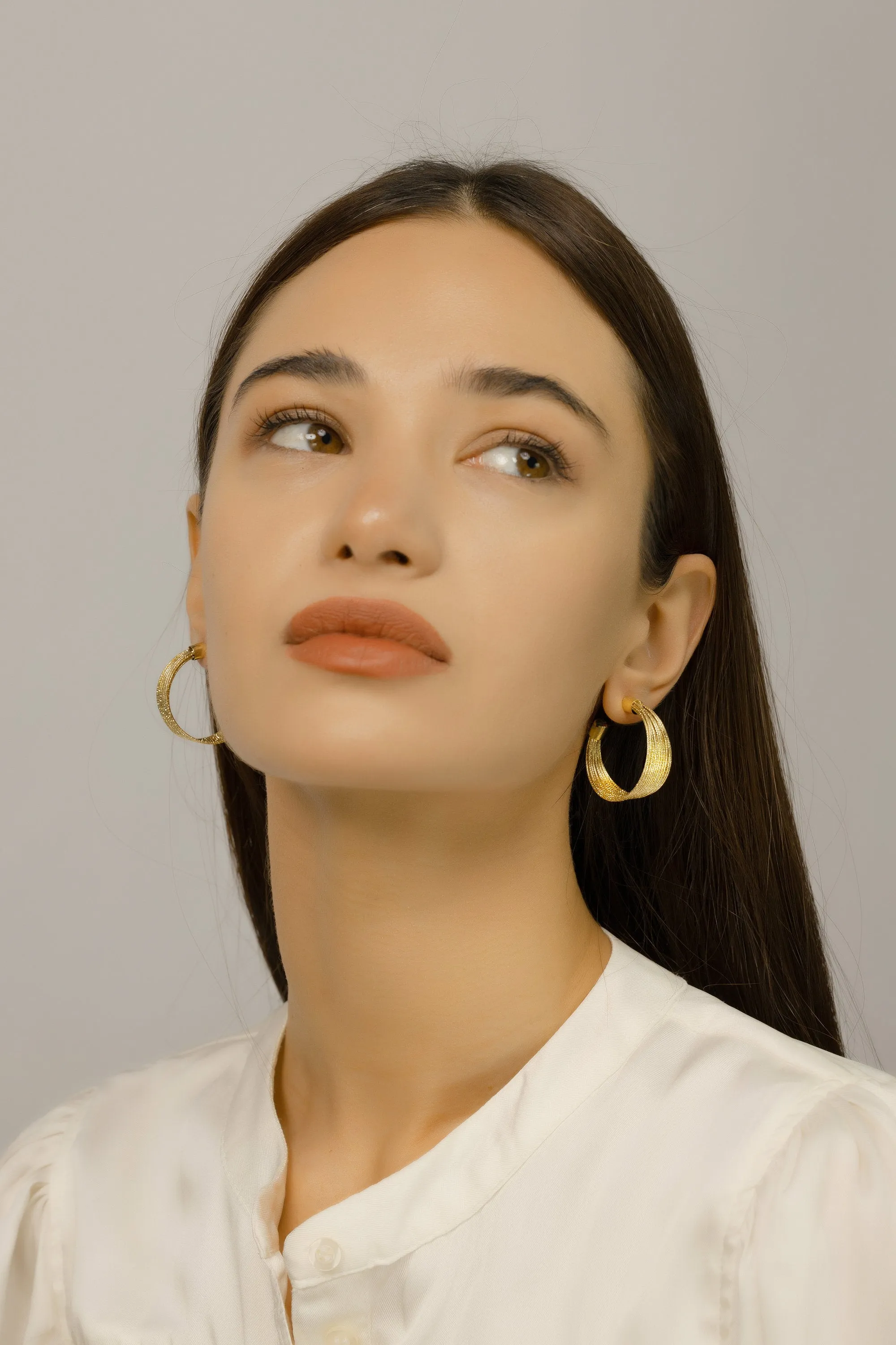 Hoop Earrings Textured