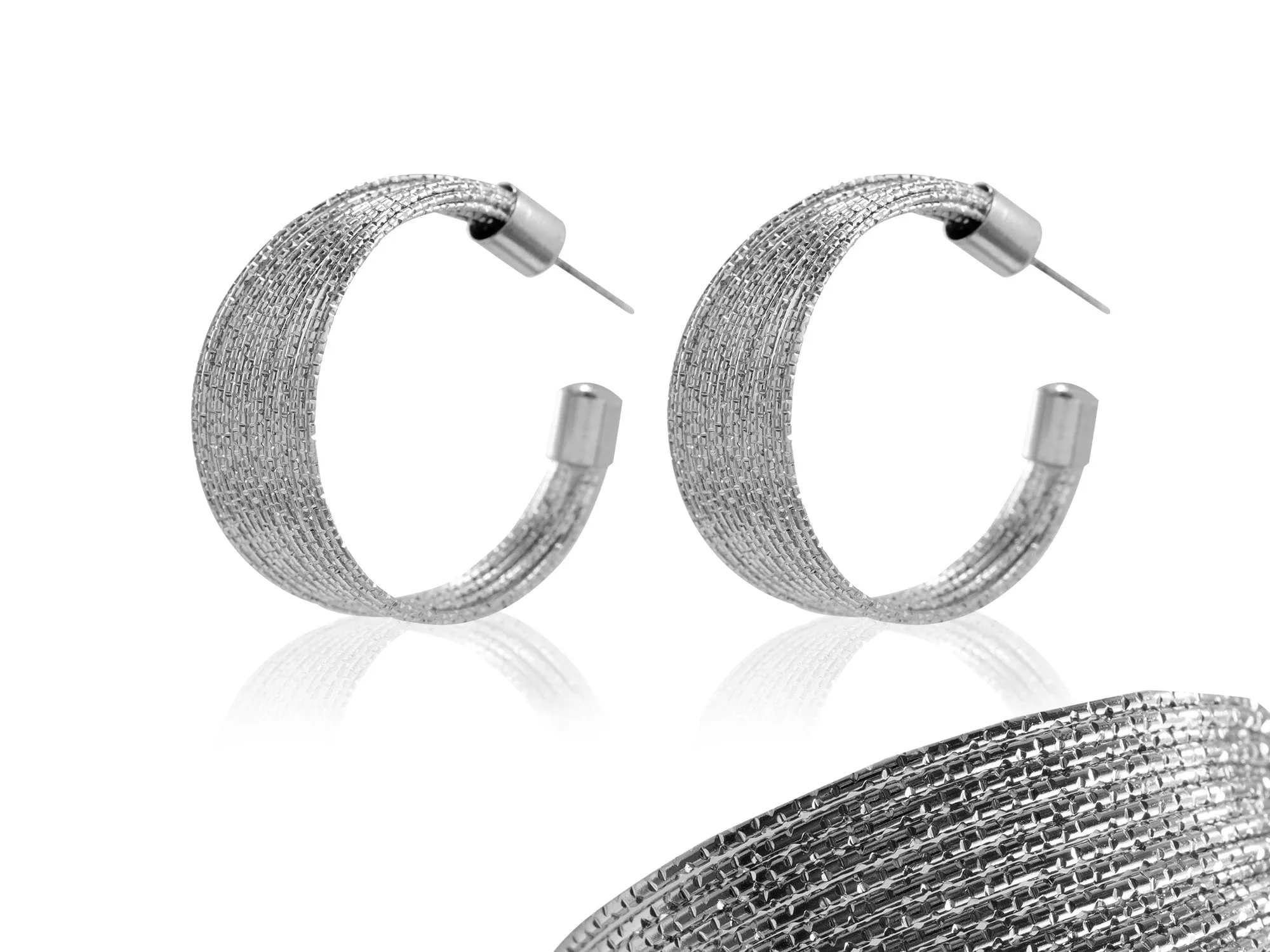 Hoop Earrings Textured