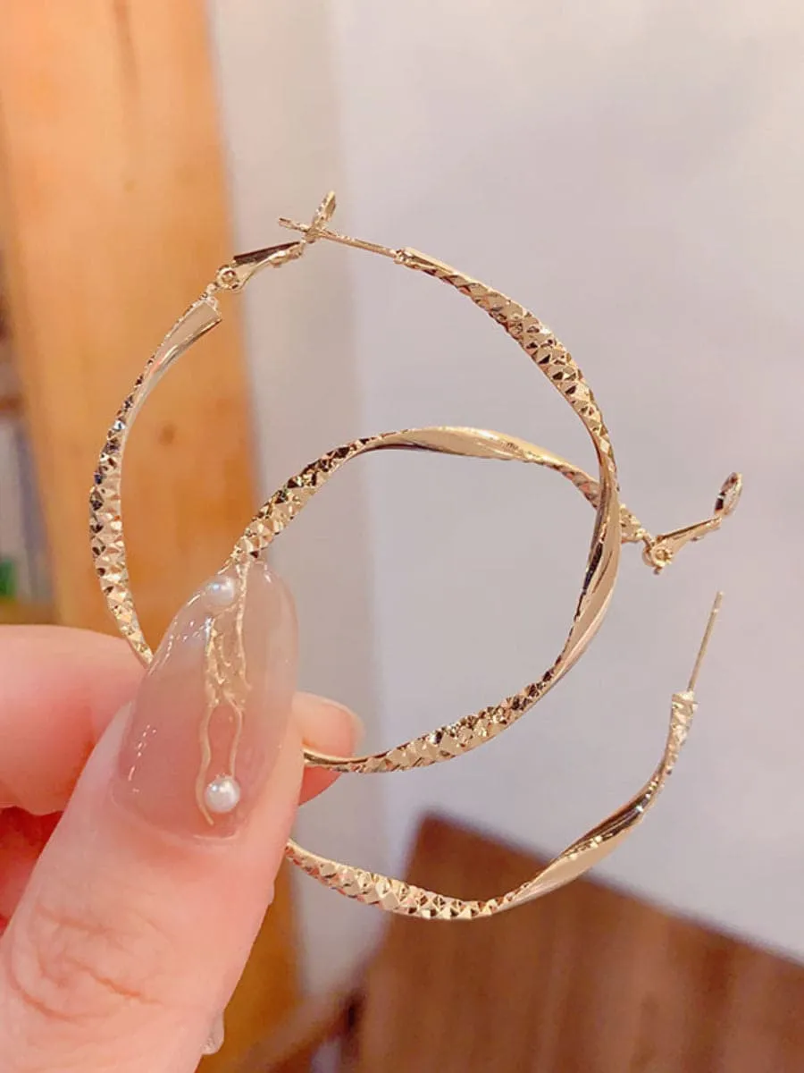 Irregular Hoop Earrings MSE033143