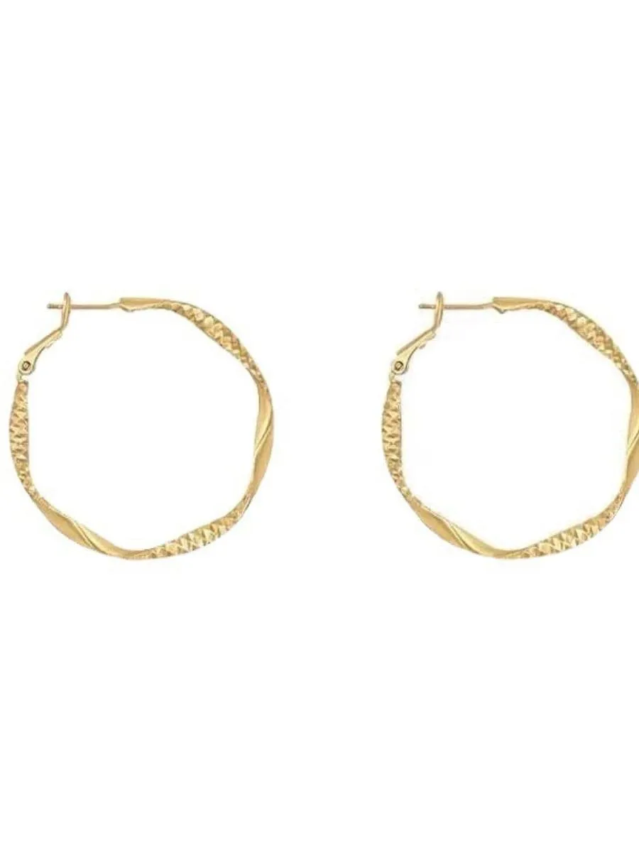 Irregular Hoop Earrings MSE033143