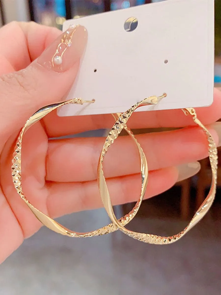 Irregular Hoop Earrings MSE033143