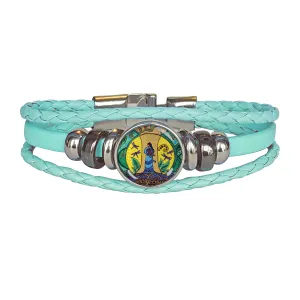 Leah Dorion Strong Earth Woman Leatherette Bracelet