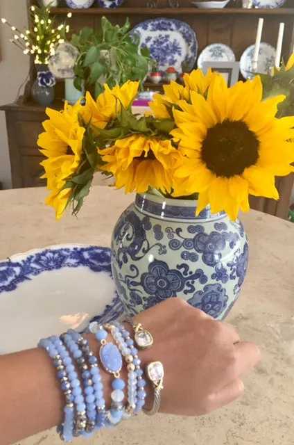 Lillia Light Blue Druzy Bracelets