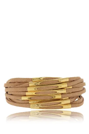 LOIS Brown Leather Strands Bracelet