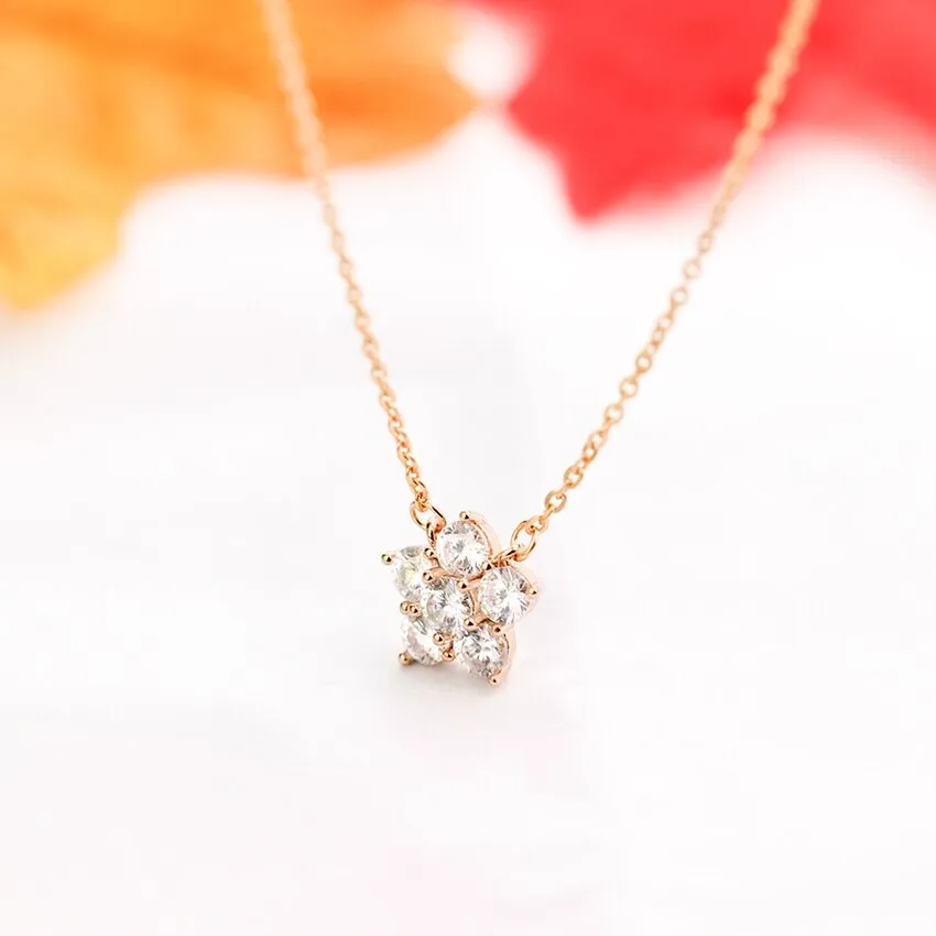 Luxury Paved AAA Cubic Zirconia Five pointe