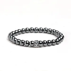 Men's Hematite Gemstone Bracelet 6mm