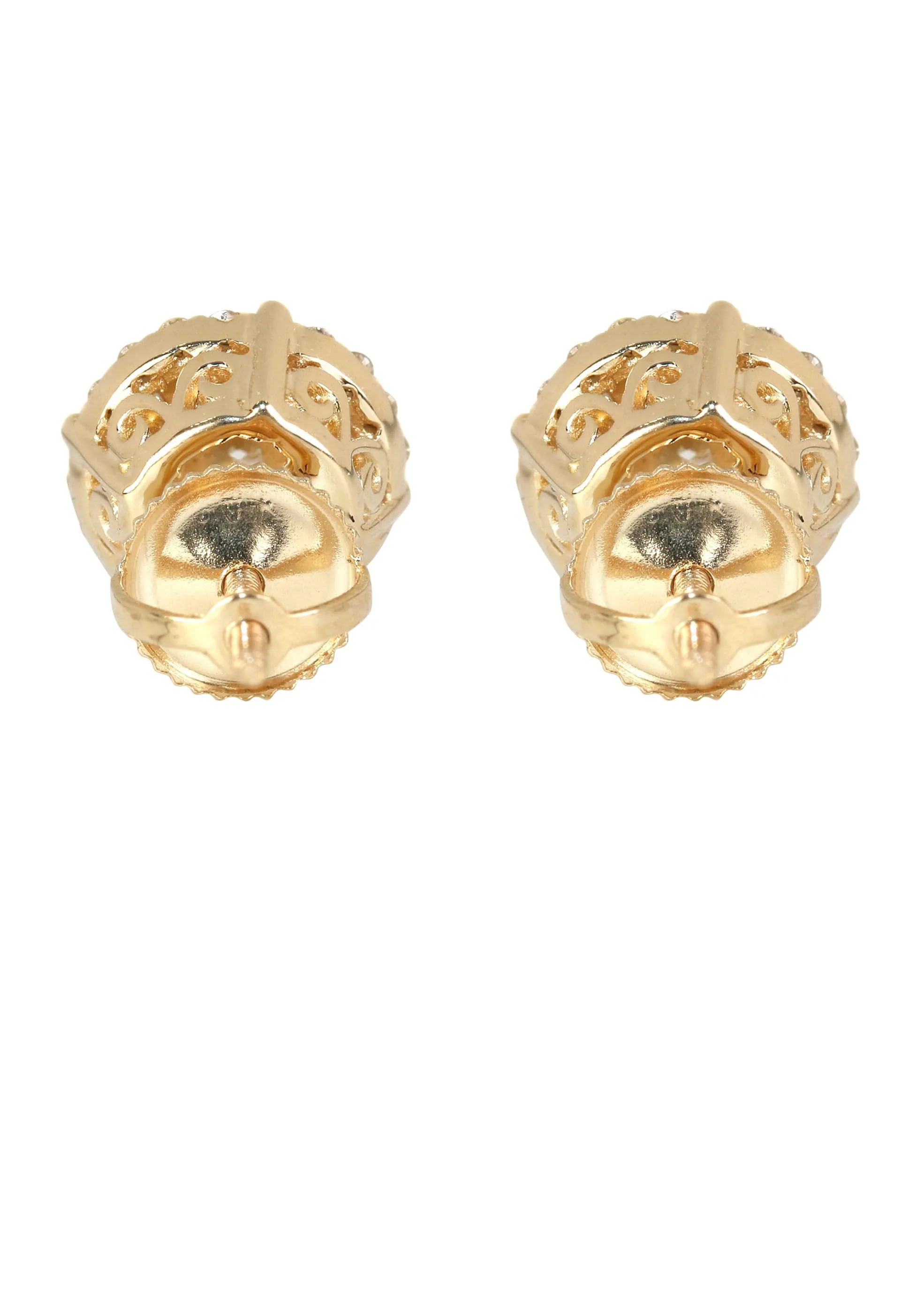 Mens Stud Diamond Earrings | 0.85 Carats 14K Yellow Gold