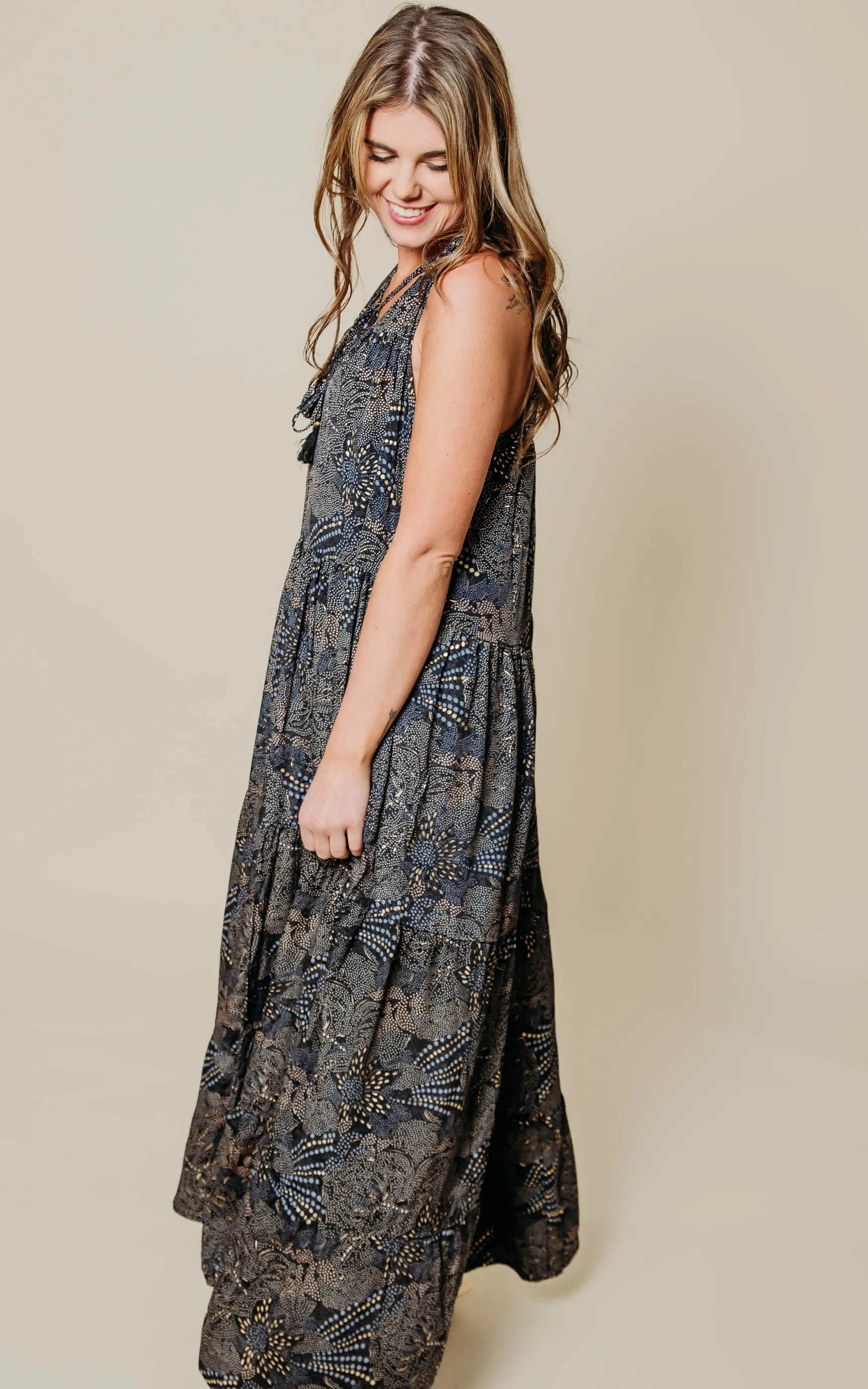 Metallic Night Maxi Dress - Final Sale