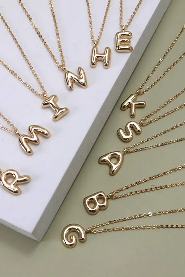 Mini Balloon Bubble Initial Necklaces (10 Options!)