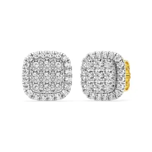 Miracle Halo Earrings with 1/2ct of Diamonds in 9ct Yellow Gold