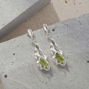 Olivine Earrings in Silver