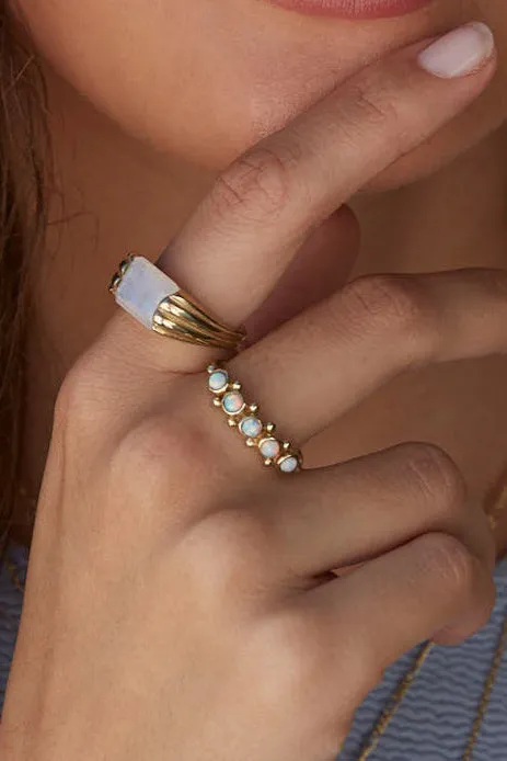 Opal Gold Band