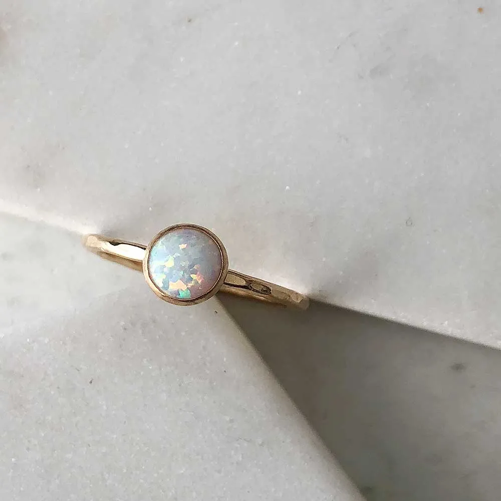 Opal Stacking Ring - Yellow Gold-Fill