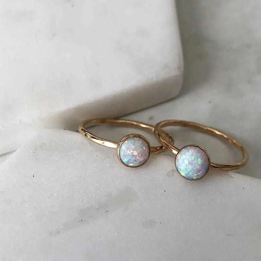 Opal Stacking Ring - Yellow Gold-Fill