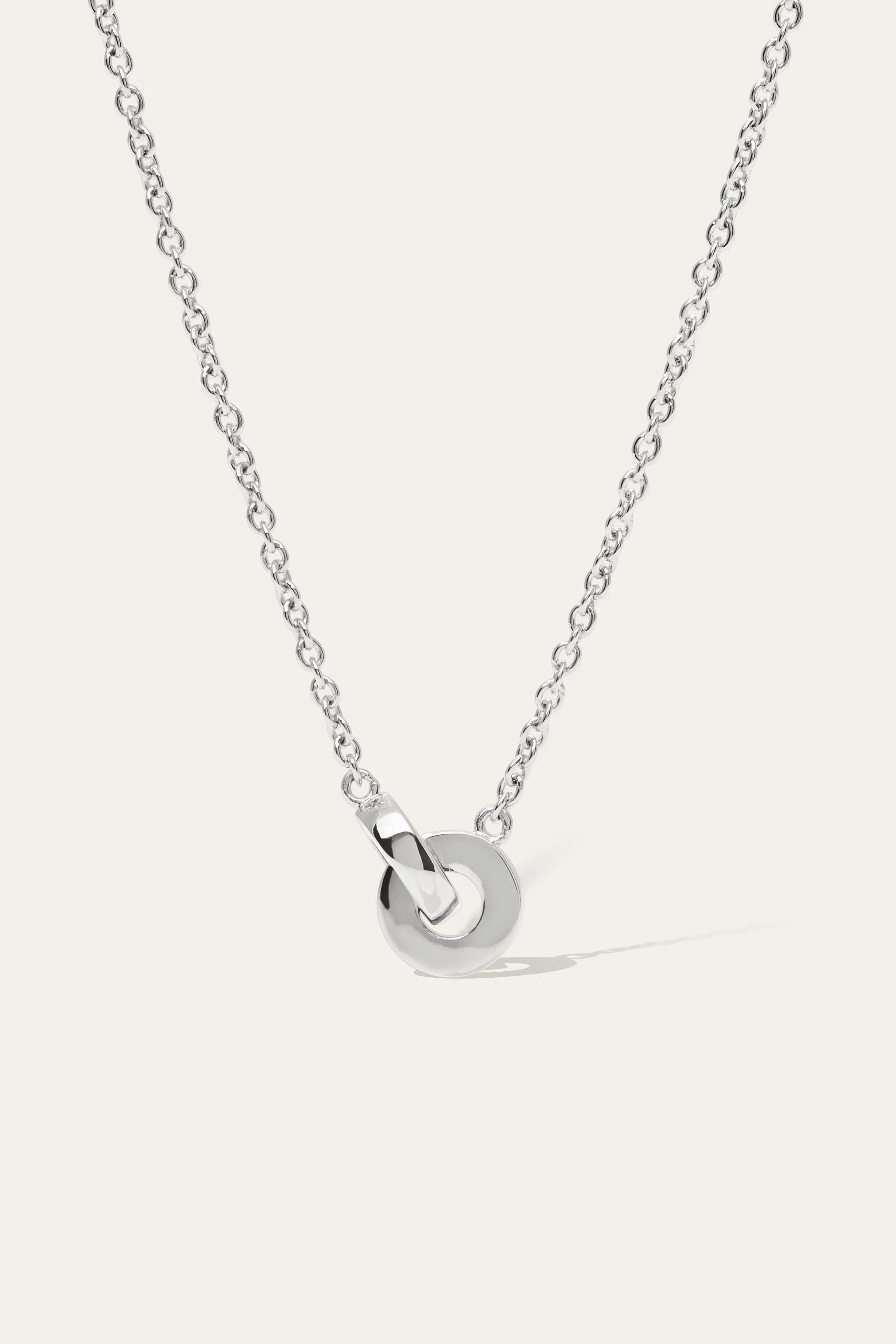 Orbit sterling silver chain necklace