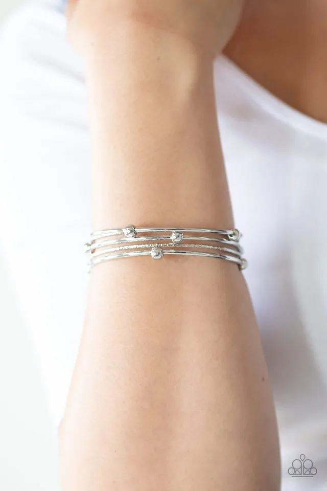 Paparazzi Bracelet ~ Stellar Orbit - Silver