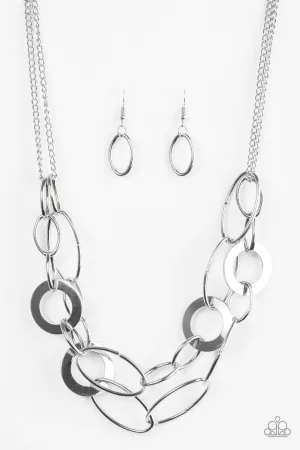 Paparazzi Necklace ~ Metallic Maverick - Silver