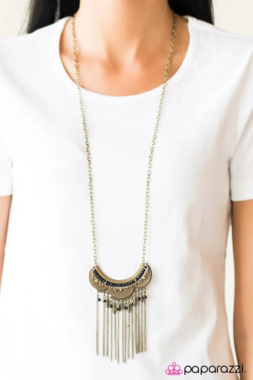 Paparazzi Necklace ~ Tribal Fusion - Brass