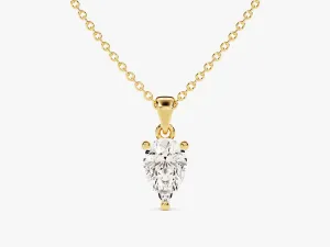 Pear Cut Moissanite Solitaire Pendant (0.50 CT)