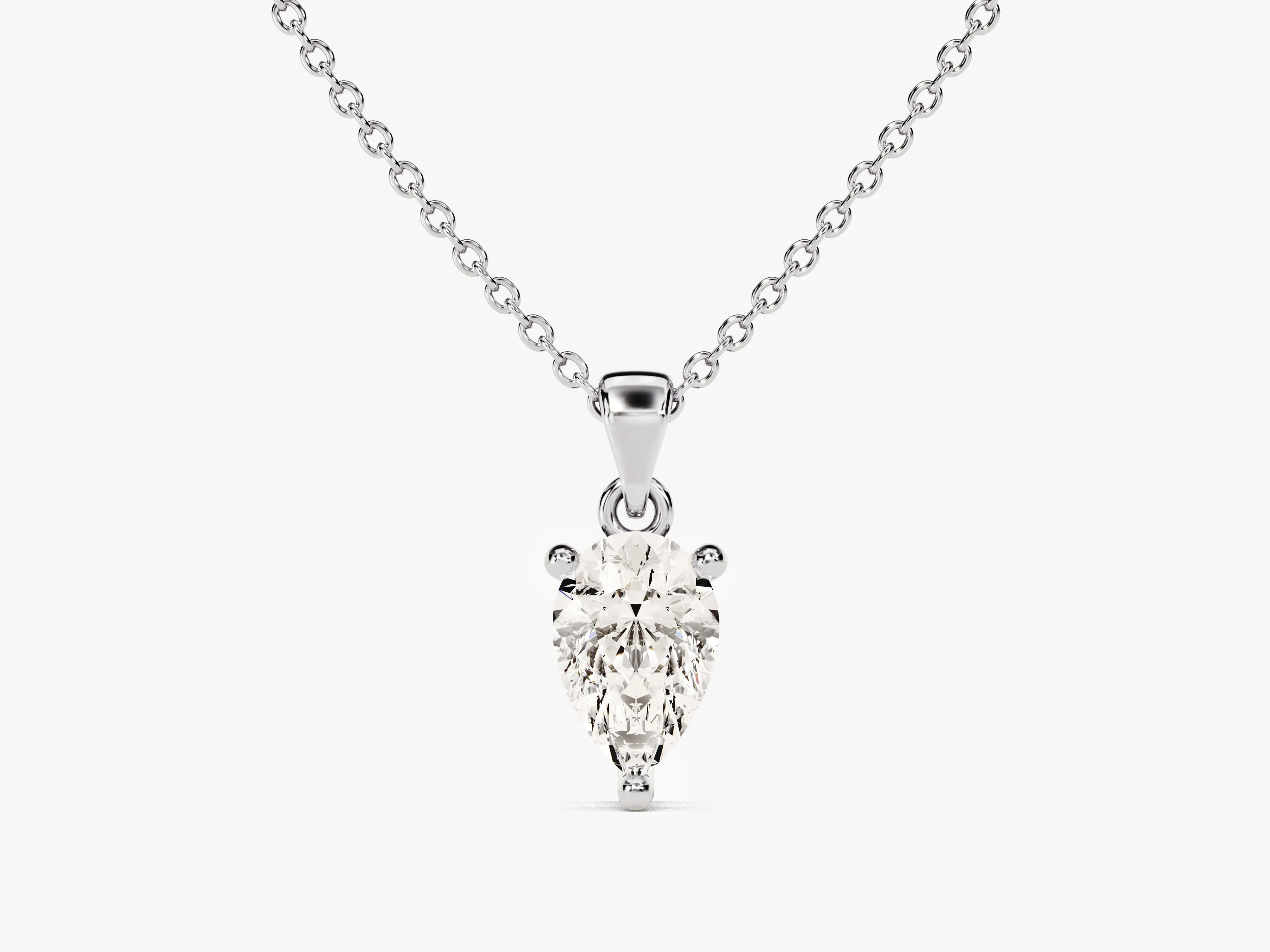 Pear Cut Moissanite Solitaire Pendant (0.50 CT)