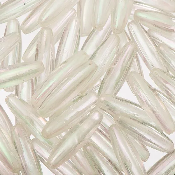 Plastic Spaghetti Beads 1000/pk - Crystal AB