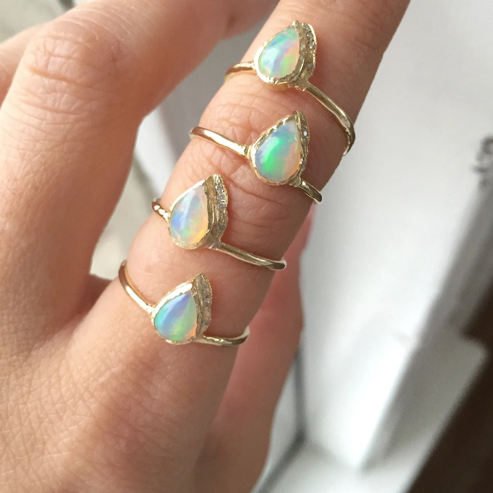 Raindrop Opal Ring