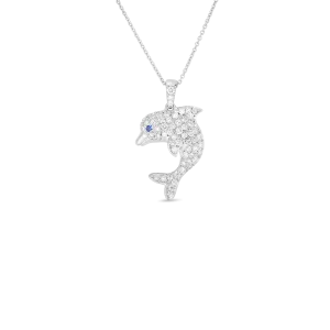 Roberto Coin Classic 18K White Gold Dolphin Pendant