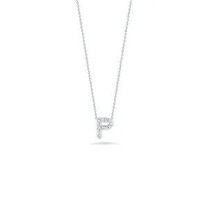 Roberto Coin Tiny Treasures Diamond Love Letter “P” Necklace