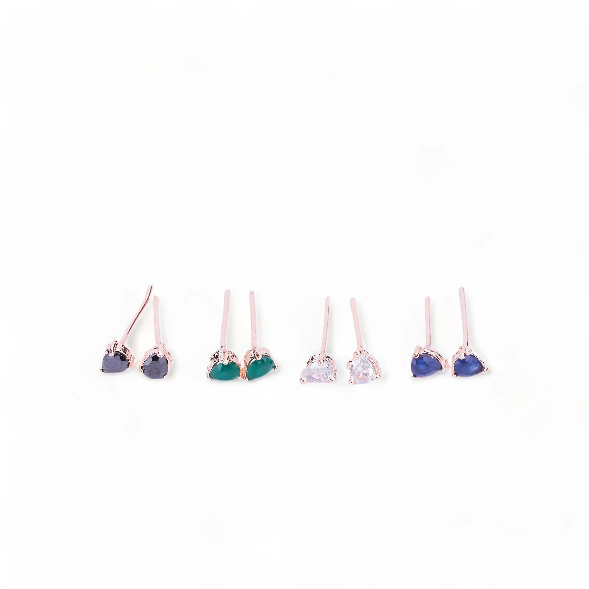 Rose Gold Plated 5 Color Changeable Earrings