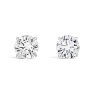 Round Diamond Stud Earrings