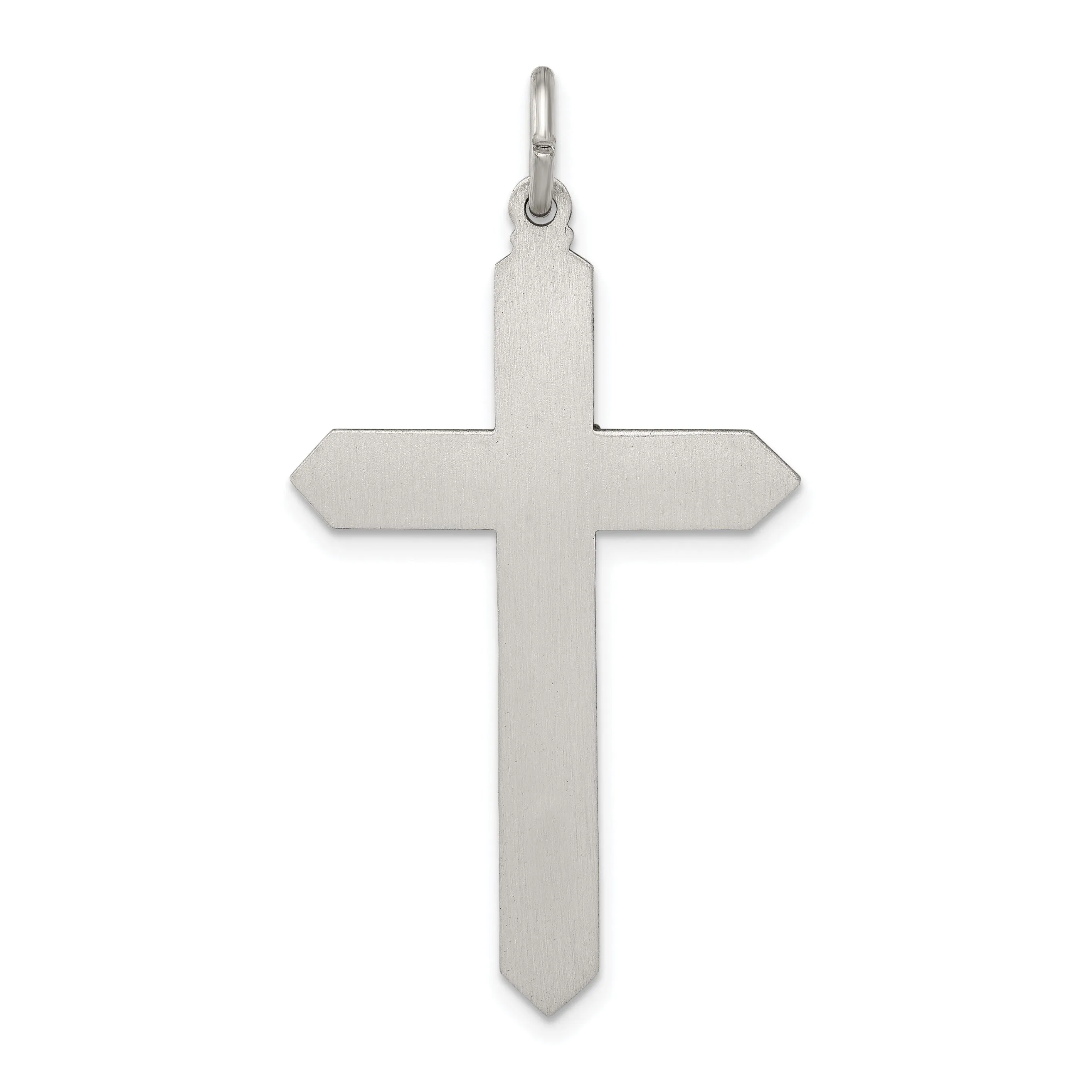 Silver Antique July Birthstone Cross Pendant