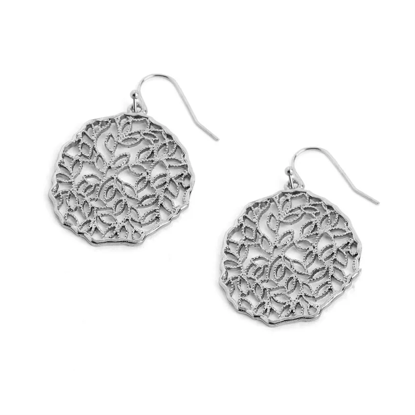 Silver Filigree Stem Earrings