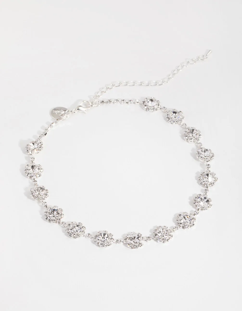 Silver Round Surrounded Choker