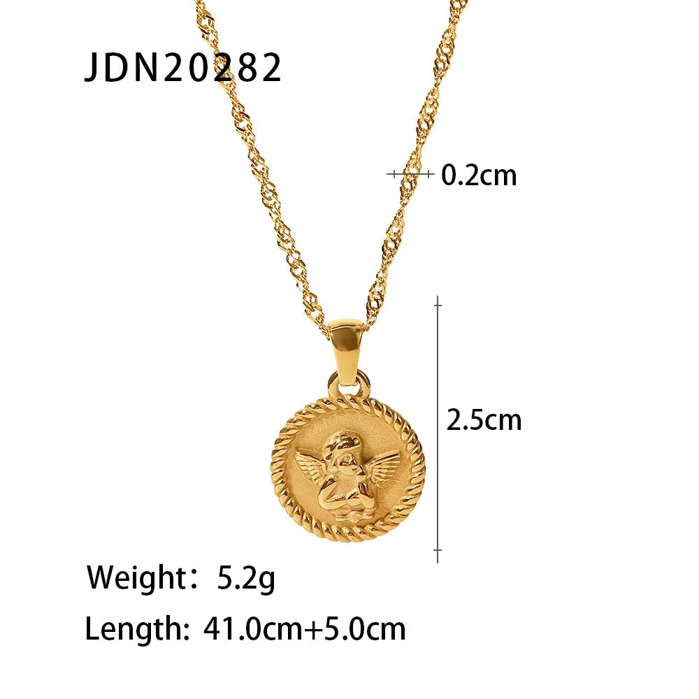 SISSLIA Design Coin Round Brand Cold Temperament European Personality Sweater Chain for Women