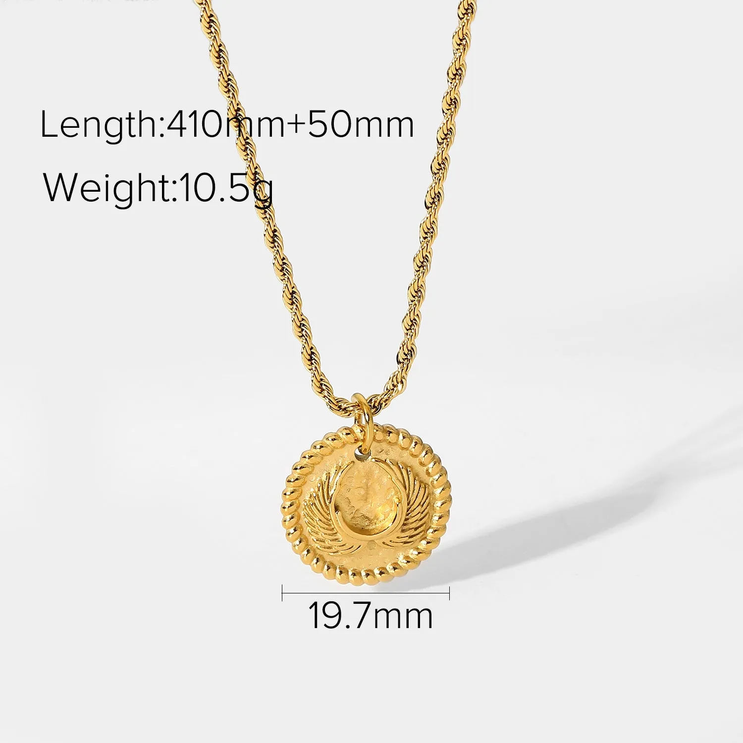 SISSLIA Design Coin Round Brand Cold Temperament European Personality Sweater Chain for Women