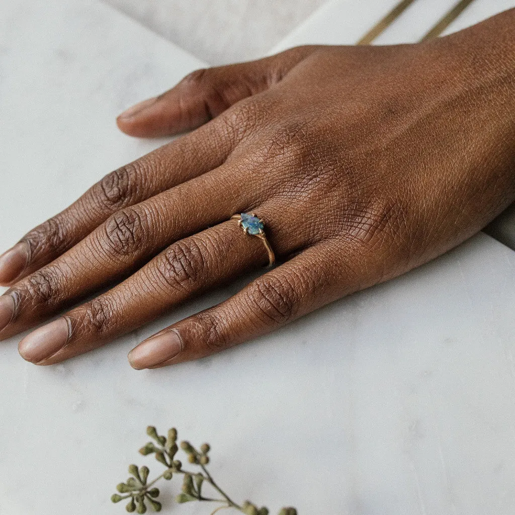 Sloan Ring With Pear Shaped Opal