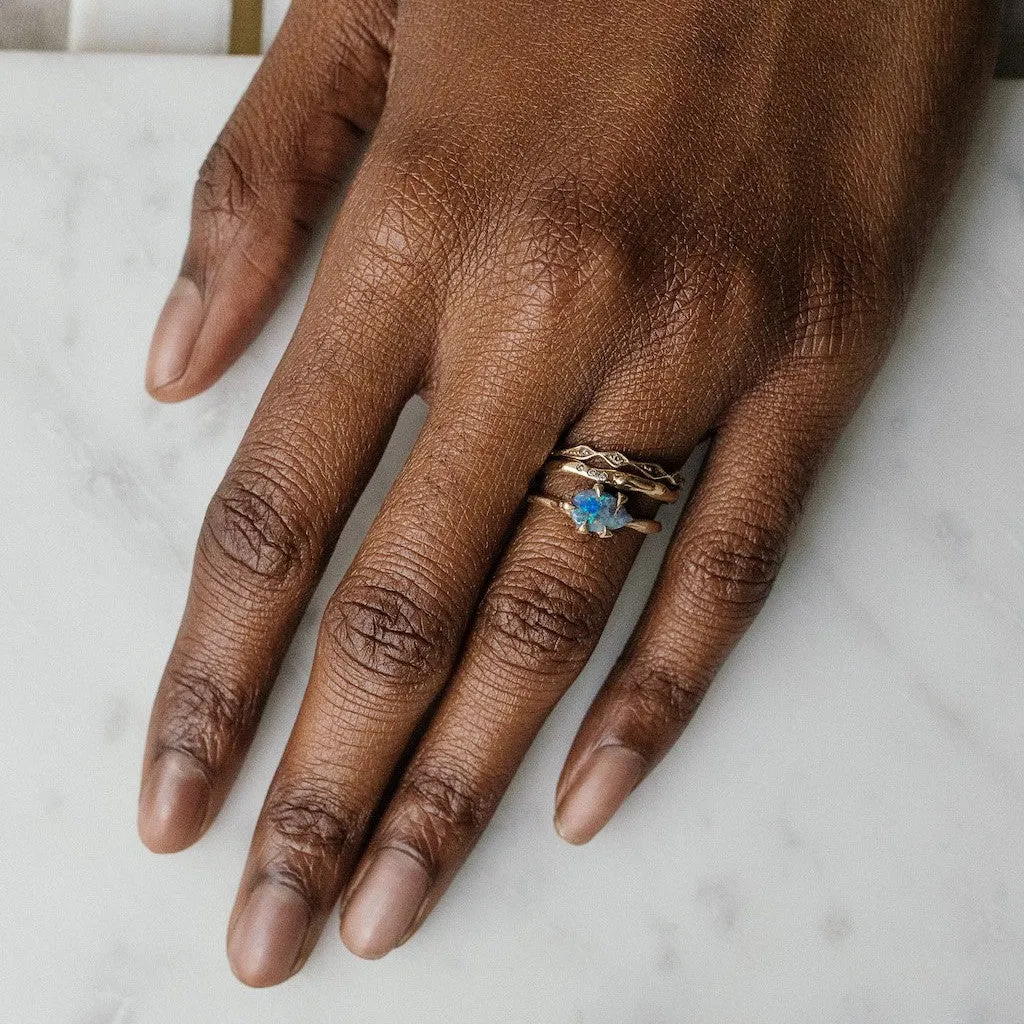 Sloan Ring With Pear Shaped Opal