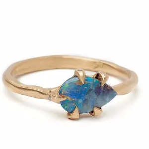 Sloan Ring With Pear Shaped Opal